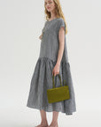 Vichy Linen Dress, Abyss