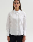 Watts - Striped Side Button Shirt, White