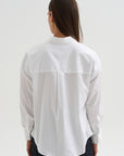 Watts - Striped Side Button Shirt, White