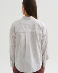 Watts - Striped Side Button Shirt, Chocolate Stripe