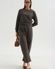 Kent - Crewneck With Snaps, Granite
