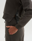 Kent - Crewneck With Snaps, Granite