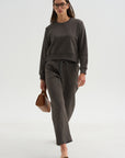 Kent - Crewneck With Snaps, Granite