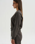 Kent - Crewneck With Snaps, Granite