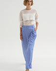 Spencer - Pleated Pants, Blue Stripe