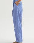 Spencer - Pleated Pants, Blue Stripe
