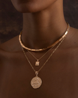 Of The Stars Capricorn Large Coin Charm, Yellow Gold