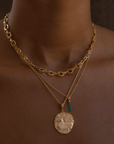 Of The Stars Aries Large Coin Charm, Yellow Gold