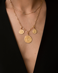 Of The Stars Gemini Small Coin Charm, Yellow Gold