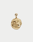 Of The Stars Aries Large Coin Charm, Yellow Gold