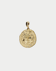 Of The Stars Gemini Large Coin Charm, Yellow Gold