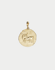 Of The Stars Taurus Large Coin Charm, Yellow Gold