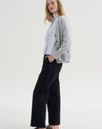 Silvy Pants, Black & Navy Stripe