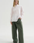 Loose Tyrol Shirt, Pink Stripe