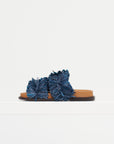 Alice - Raffia Flip Flops, Navy Blue