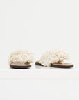 Ayla - Raffia Flip Flops, Off-White