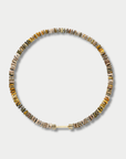 "Bosfor" Faceted Disc Bead Strand, Jasper & Black Diamonds