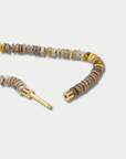 "Bosfor" Faceted Disc Bead Strand, Jasper & Black Diamonds