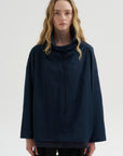 High-Neck Pearl Top, Midnight