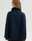 High-Neck Pearl Top, Midnight