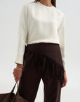 Fringed Bandana Scarf, Chocolate