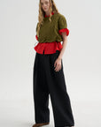 Pleat Front Trousers, Deep Black