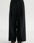 Pleat Front Trousers, Deep Black