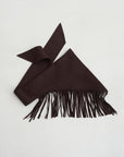 Fringed Bandana Scarf, Chocolate