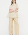 Waga Short Sleeve Shirt - Taffeta Silk, Stripe 1