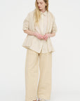 Waga Short Sleeve Shirt - Taffeta Silk, Stripe 1