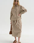 Biggy Shirt, Beige Stripe