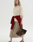 Jennie Skirt, Beige Stripe