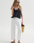 Pullosa - Denim Pants, Optical White