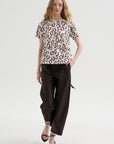 Taldia - Cotton T-Shirt, Blush Panthera