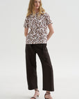 Taldia - Cotton T-Shirt, Blush Panthera