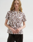 Taldia - Cotton T-Shirt, Blush Panthera