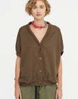 Neela - Puff Sleeve Cardigan, Bronze