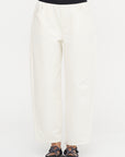 Noel - Barrel Trousers, White