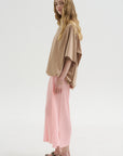 Lillyana - Puffy Short Sleeve Top, Chai
