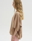 Lillyana - Puffy Short Sleeve Top, Chai