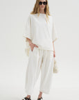 Nikita - Hexagon Top, White