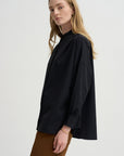 Olga Band Collar Shirt, Black