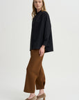 Olga Band Collar Shirt, Black