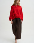 Ophelia Boatneck Top, Scarlet