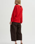 Ophelia Boatneck Top, Scarlet
