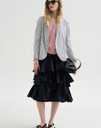Stripe Blazer, White & Navy