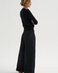 Wide-Leg Pants, Black