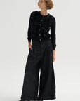 Wide-Leg Pants, Black