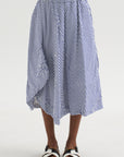 Stripe Skirt, White & Blue