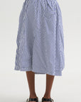 Stripe Skirt, White & Blue